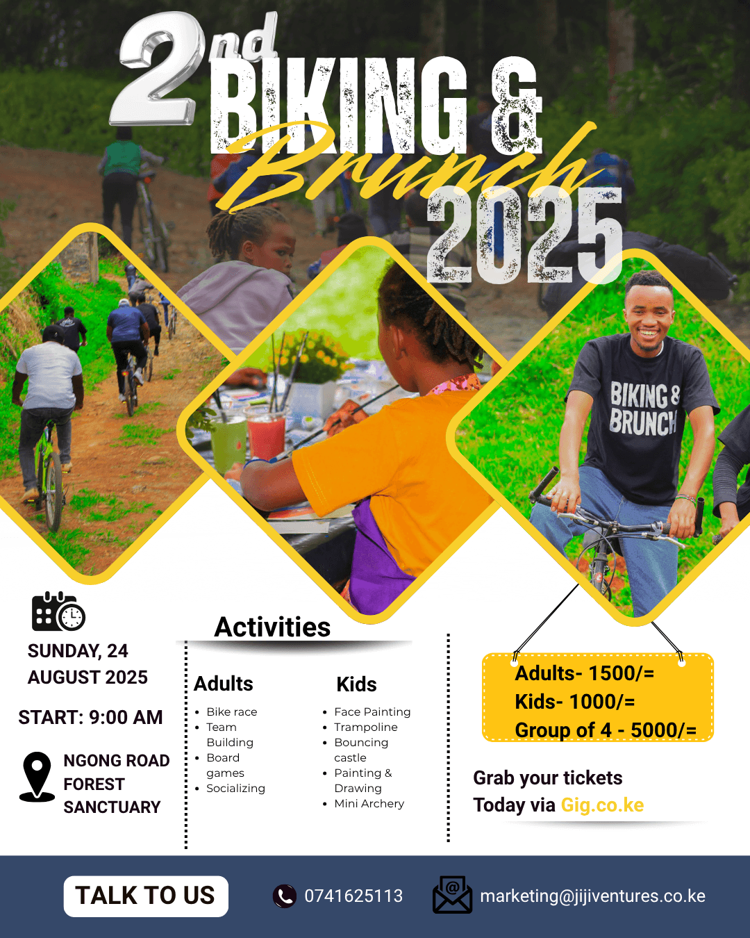 Biking & Brunch 2025 poster